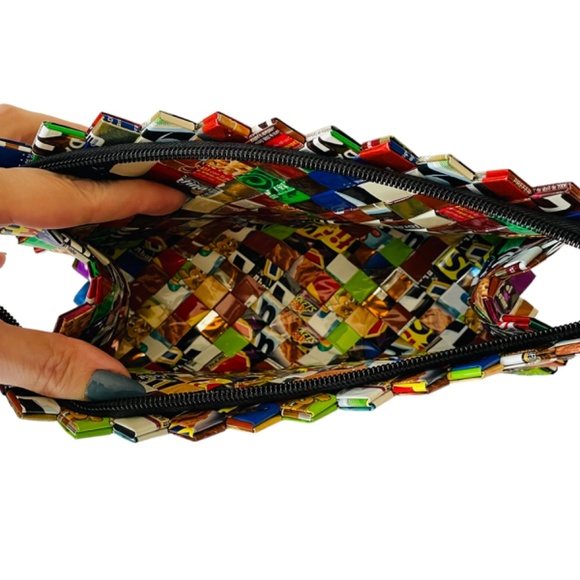 Nahui Ollin | Women's Candy Wrapper Clutch - Picture 10 of 15